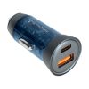 Автомобилно зарядно за телефон с USB Type-C, USB, 43W, син, KM0872, Kruger&Matz
 - 1