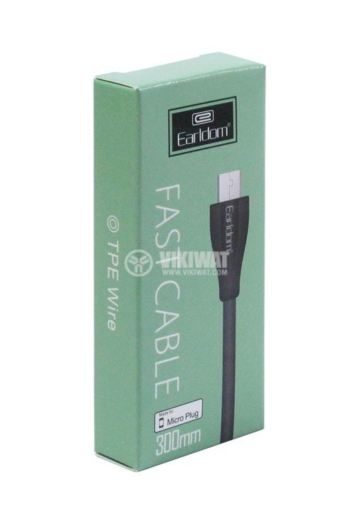 Cable USB-micro USB 0.3m black - 2