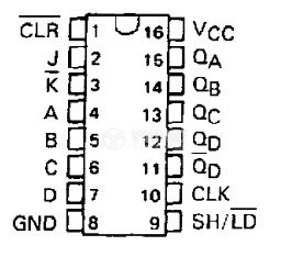 Интегрална схема 74LS195, TTL серия LS, UNIVERSAL 4-BIT SHIFT REGISTER, DIP16 - 2