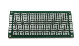 Универсална платка, двустранна, 30x70mm, 1.5mm, растер 2.54mm, ф1mm