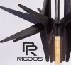 Черен пендел от дърво RIGOOS L003BL лазерно изрязан - 2