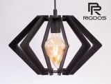 Wooden black chandelier laser cut technology L001BL Rigoos