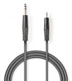 Аудио кабел, stereo 3.5mm/M - stereo 6.3mm/M, 1.5m, сив, COTH23205GY15, NEDIS