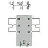 Electromagnetic Relay RSB2A080BD, coil 24VDC, 8A, 250VAC, DPDT, 2xNO+2xNC - 4