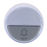 Wireless LEGRAND 94278 doorbell button, optional, white/gray, IP44
