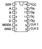 Интегрална схема 74LS95а, TTL серия LS, 4-BIT PARALLEL-ACCESS SHIFT REGISTER, DIP14 - 2 - Викиват Интегрална схема 74LS95а, TTL серия LS, 4-BIT PARALLEL-ACCESS SHIFT REGISTER, DIP14 - 2