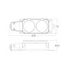 Electrical socket 2 sockets, external, BY72-01002, 230VAC, 3600W black - 2
