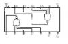Integrated Circuit 4012, CMOS, NAND GATES, DIP14 - 2
