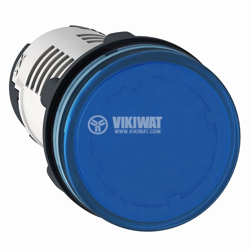 Индикаторна лампа, LED, XB7EV06BP, 24VAC/VDC, синя, отвор ф22mm - 1
