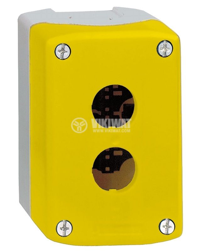 Кутия, XALK02, за пулт за управление 68x106x53mm, сива/жълта