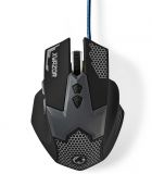 Gaming mouse with 7 buttons, 800~2400DPI, wired, black, GMWD200BK, NEDIS