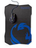 Kit gaming optical mouse and mouse pad GMMP200BK, 6 buttons, 800~2400dpi, 1.8m