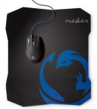 Kit gaming optical mouse and mouse pad GMMP100BK, 6 buttons, 800~1600dpi, 1.5m