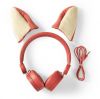 Headphones HPWD4000OG with magnetic fox ears, 3.5mm jack, 85dB, 1.2m, orange - 10