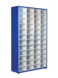 Metal cabinet with 48 plastic drawers, blue, 1100x360x1900mm, TMD-510, SEMBOL PLASTIK