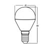 LED bulb - globe P45 (5W) E14 4000K  - 5