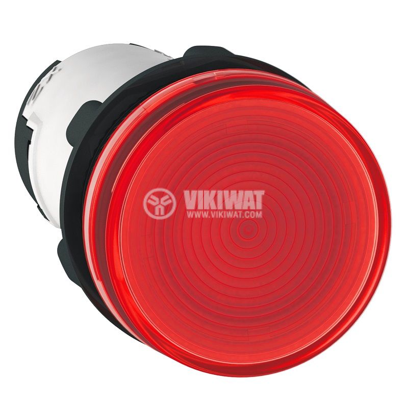 Индикаторна лампа, глим, XB7EV64P, 230VAC, червена, ф22mm