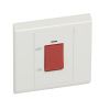 Water heater DP switch, 45A, 250VAC, red neon indicator, white, 617676, LEGRAND
