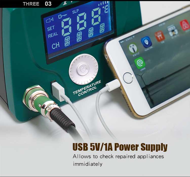 Станция за запояване, 230VAC, 60W, USB, SS-256B, PRO'S KIT