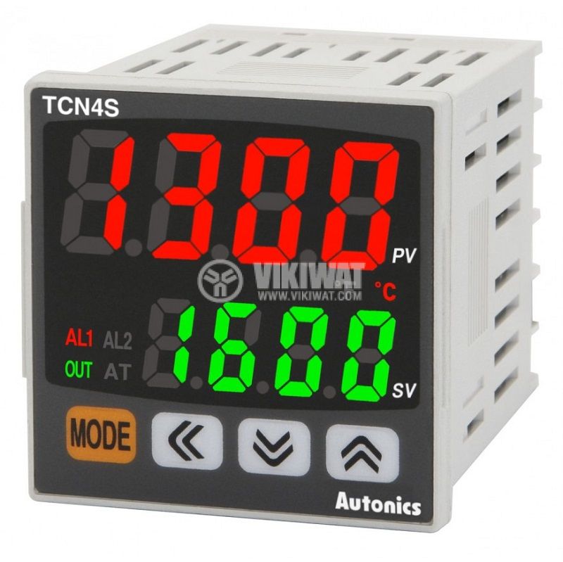 Термоконтролер TCN4S-24R 100~240VAC 0.1~999.9°C релеен+2 алармени - 1