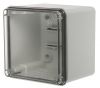 Junction box 686.424 100x100x80mm gray with transparent lid IP56 - 1