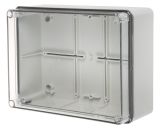 Junction box 686.227, 190x140x70mm, gray with transparent lid, IP56
