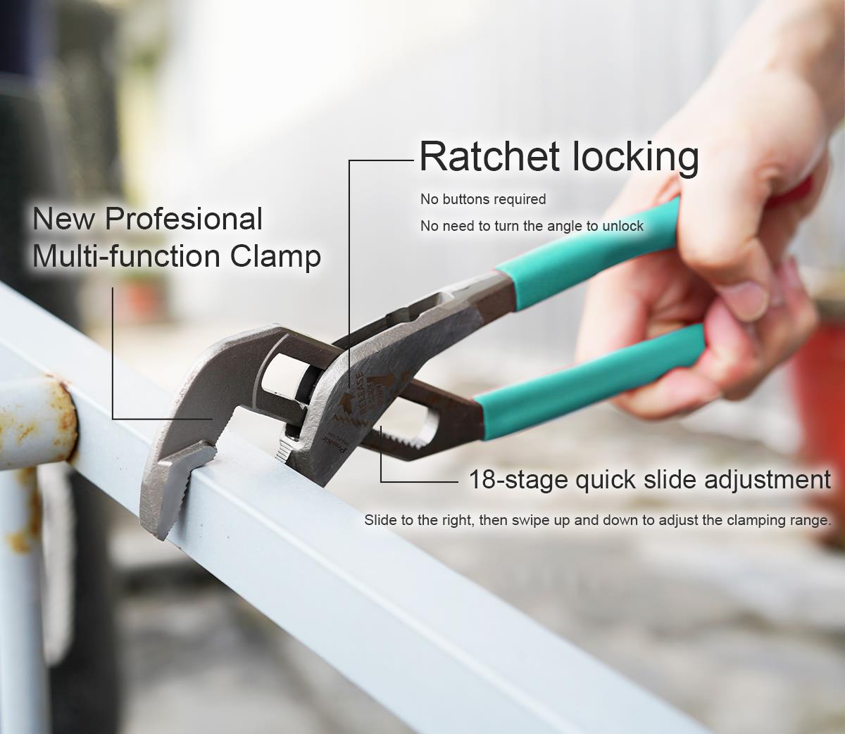 Pliers, 250mm, adjustable, 10