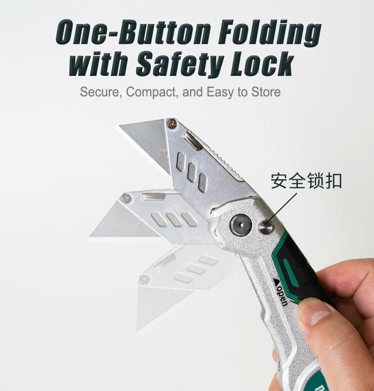 DK-2125 model knife, 2in1, 158x21mm, with tape measure, PRO'S KIT