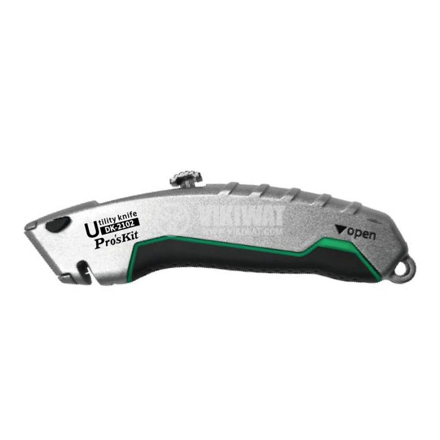 Utility knife DK-2102, 158x21mm, aluminum, PRO'S KIT
 - Vikiwat Utility knife DK-2102, 158x21mm, aluminum, PRO'S KIT