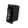 Rocker Switch, 3-position, (ON)-OFF-(ON), 10A/250VAC, hole size 30.4x11.2mm - 1