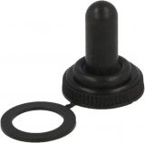 Button cuff W-70B, rubber, black