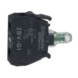 Индикаторна лампа, LED, ZBVG1, 110~120VAC, бял, отвор ф22mm