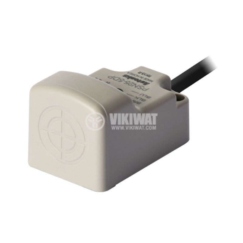 Индуктивен датчик PSN25-5DP, 10~30VDC, PNP, NO, 5mm, 25x25x39mm, екраниран - 1