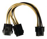 Захранващ кабел EPS 8-Pin/m - 2xPCI Express/f 6pin 150mm VLCP74415V015