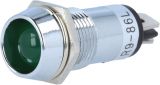 LED indicator lamp, R9-86L-01-12GREEN, 12VDC, green, IP40