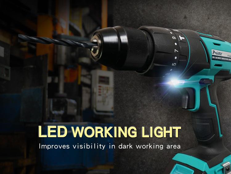 Cordless Impact Drill/Driver 18V, 35Nm, 2 x 1.5Ah Batteries, PT-1801F, PRO'S KIT