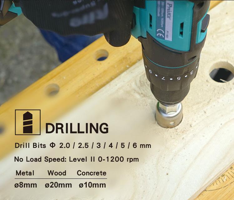 Cordless Impact Drill/Driver 18V, 35Nm, 2 x 1.5Ah Batteries, PT-1801F, PRO'S KIT