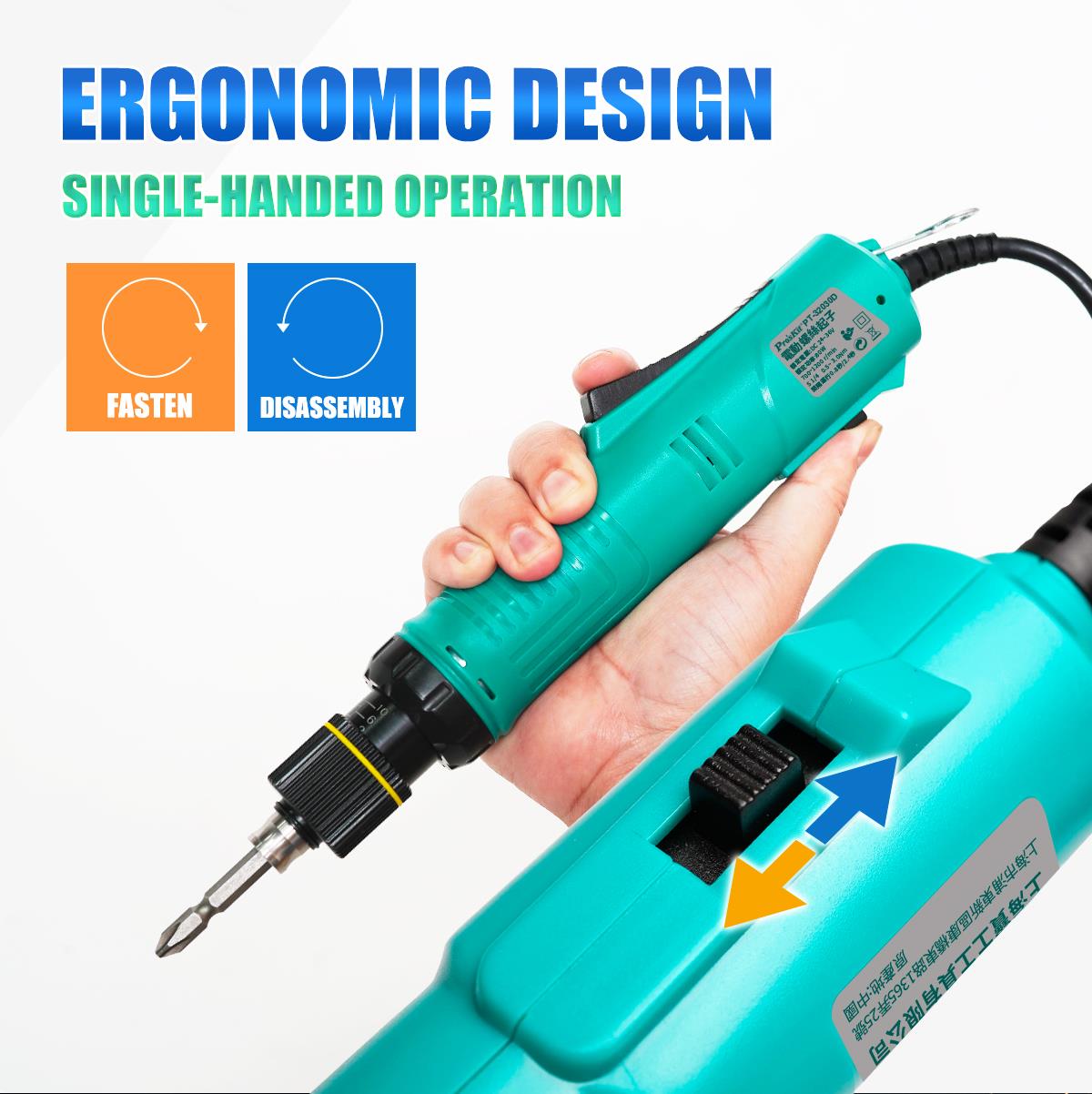 Electric screwdriver, 230VAC, 80W, 700~1200 rpm, PT-32030F, PRO'S KIT