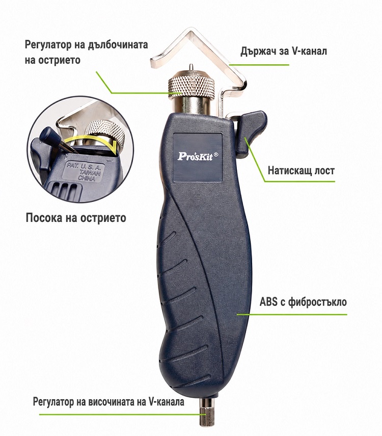 Инструмент за оголване на кабели 8PK-325B, ф4.5~25mm, PRO'S KIT