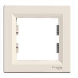 Single frame, Schneider, Asfora, 1-gang, beige color, EPH5800123