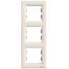 Vertical frame, Schneider, Asfora, 3-gang, beige color, EPH5810323