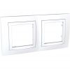 Horizontal frame, Schneider, Unica Basic, 2-gang, white color, MGU2.004.18
