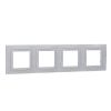 Horizontal frame, Schneider, Unica Basic, 4-gang, white color, MGU2.008.18