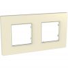 Horizontal frame, Schneider, Unica Quadro, 2-gang, stone color, MGU2.704.16
