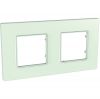 Horizontal frame, Schneider, Unica Quadro, 2-gang, urban green color, MGU2.704.17