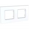 Horizontal frame, Schneider, Unica Quadro, 2-gang, white color, MGU2.704.18
