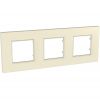 Horizontal frame, Schneider, Unica Quadro, 3-gang, stone color, MGU2.706.16
