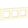 Horizontal frame, Schneider, Unica Quadro, 3-gang, ivory color, MGU2.706.25
