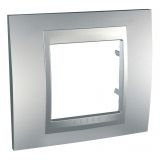 Single frame, Schneider, Unica Top, 1-gang, aluminium color, MGU6.002.30