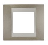 Единична рамка, Schneider, Unica Plus, едно гнездо, цвят шампанско, MGU6.002.524